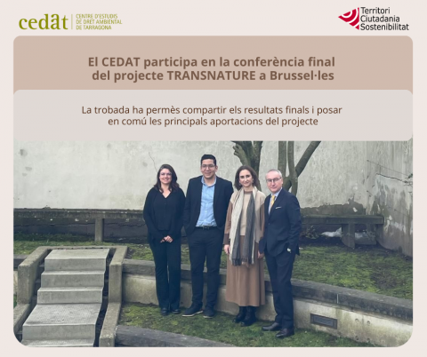 El CEDAT participa en la conferència final del projecte europeu TRANSNATURE a Brussel·les