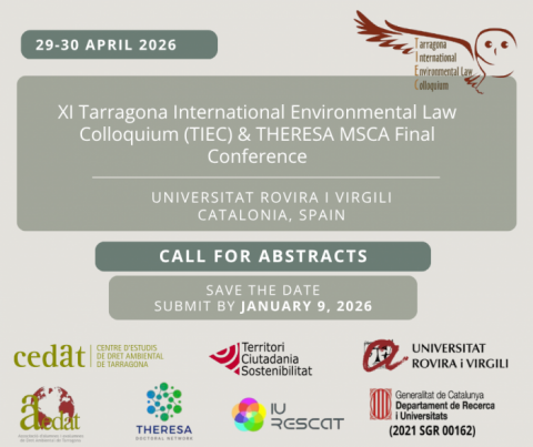 El TIEC 2026 reunirà a Tarragona experts internacionals per debatre els camins legals cap a la descarbonització