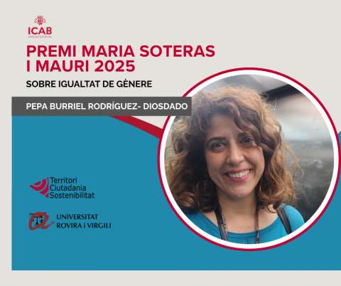 La professora Pepa Burriel rep el Premi Maria Soteras i Mauri 2025 per un treball sobre igualtat de gènere en l’àmbit universitari