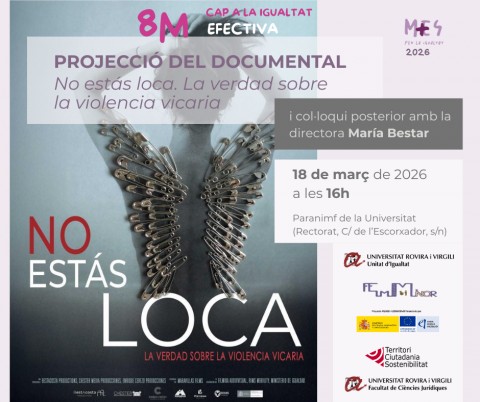 La URV acollirà la projecció del documental No estás loca. La verdad sobre la violencia vicaria en el marc del Mes per la Igualtat 2026